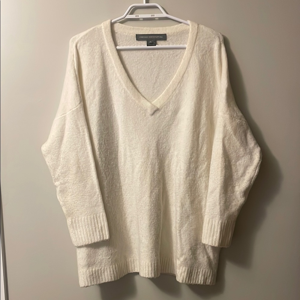 Cream V-Neck Sweater. Very soft.